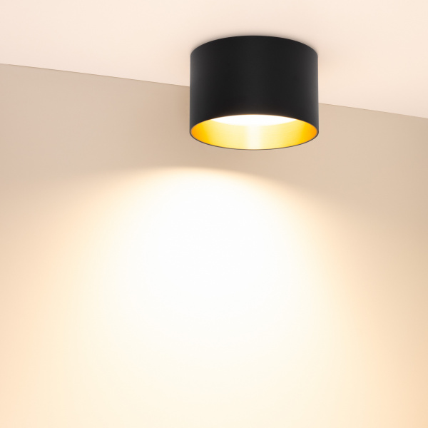 Arlight Светильник SP-BISCOTTO-R140-15W Warm3300-MIX (BK-GD, 80 deg, 230V) (IP54 Металл, 5 лет)