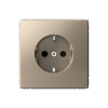 Systeme Electric ArtGallery Шампань Розетка с заземлением со шторками, 16А, механизм
