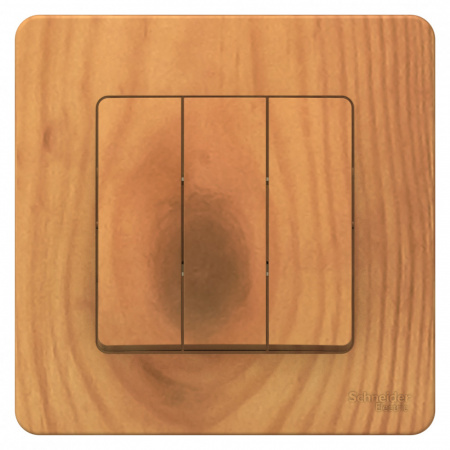 SE Blanca внутр Ясень Выключатель 3-клавишный, 10А, 250B