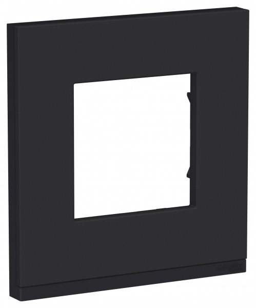 Schneider Electric Unica Pure Каучук/Антрацит Рамка 1-ная горизонтальная