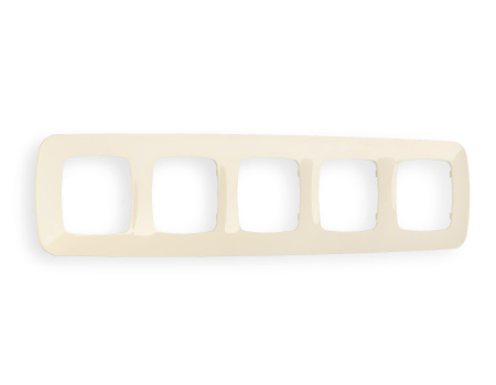 Рамка OMEGA Ecta (Бежевый глянец) 5-ая OF140305