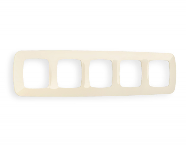 Рамка OMEGA Ecta (Бежевый глянец) 5-ая OF140305