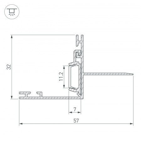 Arlight Профиль PAK-EDGE-2000 (Алюминий)