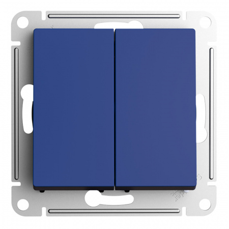 Systeme Electric AtlasDesign Аквамарин Выключатель 2-клавишный с самовозвратом, сх.2, 10А, механизм