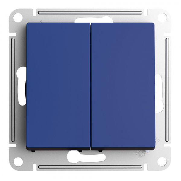 Systeme Electric AtlasDesign Аквамарин Выключатель 2-клавишный с самовозвратом, сх.2, 10А, механизм