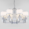 Подвесная люстра с абажурами 10099/8 хром Eurosvet Zaffiro