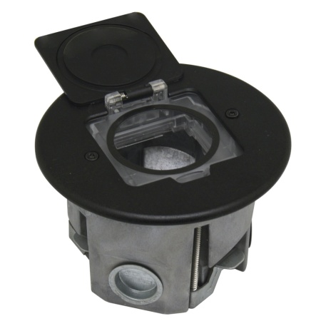 Лючок Surface 2 мод. (1 мод. 45х45 мм.), круглый, антрацит, IP44, (с уст. набором)