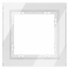 Рамка стеклянная VOLTUM S70 на 1 пост, (белый, стекло)