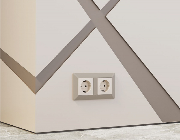 Рамка ALFA Line (Серо-бежевый матовый) 5-ая AF110365