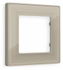 Рамка ALFA Arctic (Серо-бежевый Стекло органическое) 1-ая AF580361