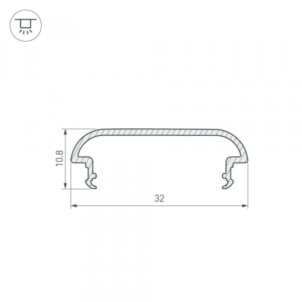 Профиль Arlight-верх TOP-WIDE-H11-C-2000 016982