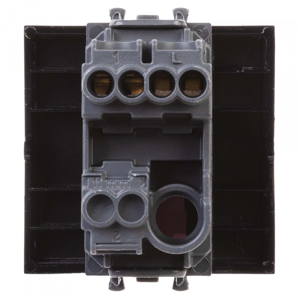 DKC Avanti Черный квадрат Кнопка 16A 2 модуля