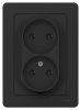 SE Blanca внутр Антрацит Розетка 2-ая б/з со шторками, 16А, 250В