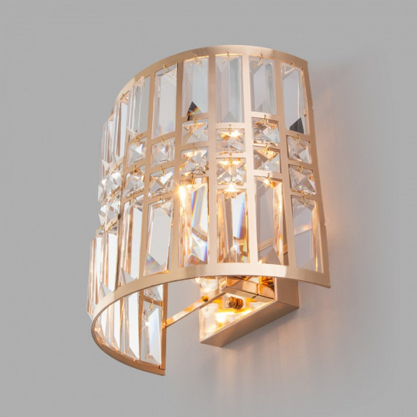 Настенный светильник с хрусталем 10116/2 золото Eurosvet Lory