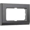 Рамка из поликарбоната для двойной розетки Stark графит матовый W0081864