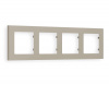 Рамка ALFA Techno (Серо-бежевый матовый) 4-ая AF220364