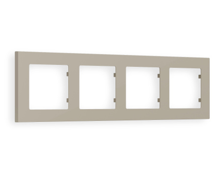 Рамка ALFA Techno (Серо-бежевый матовый) 4-ая AF220364