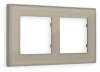 Рамка ALFA Arctic (Серо-бежевый Стекло органическое) 2-ая AF580362