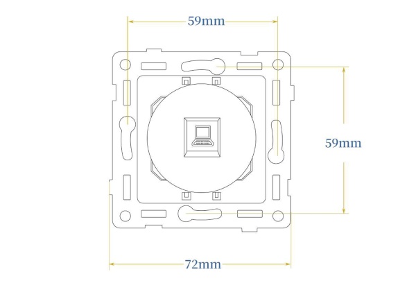 Donel Механизм компьютерной розетки 1-й RJ45 cat.6/ClassE, серия N96 Collect, DTM16100