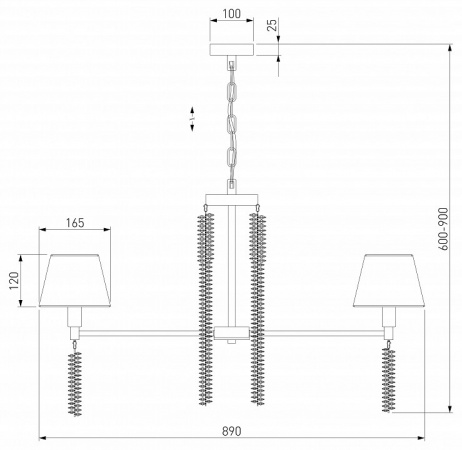 Подвесной светильник 60148/7 матовое золото Eurosvet Charuel