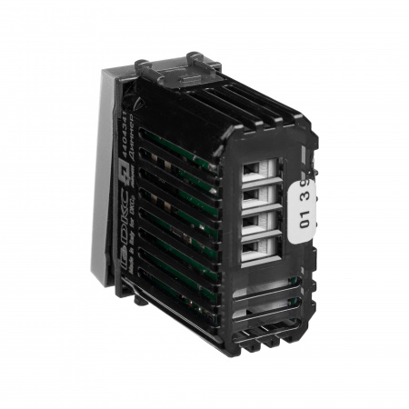 DKC Avanti Закаленная сталь Диммер кнопочный для LED ламп 1модуль