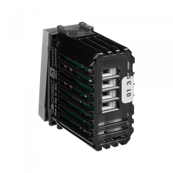 DKC Avanti Закаленная сталь Диммер кнопочный для LED ламп 1модуль