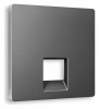 Лицевая панель ALFA (Антрацит серый) для компьютерной/телефонной розетки RJ-45/RJ-11 QUANT AP6620