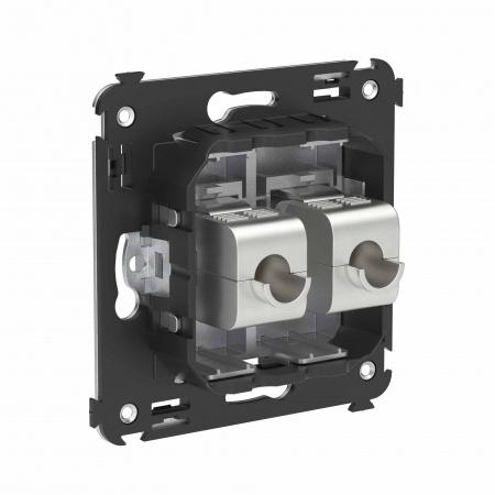 DKC Avanti Компьютерная розетка RJ-45 без шторки в стену, кат.6А двойная экранированная, Закаленная сталь