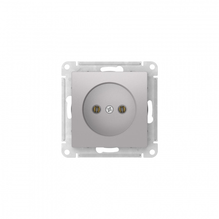 Systeme Electric AtlasDesign Алюминий Розетка без заземления без шторок, 16А, мех., быстрозажим. клем.