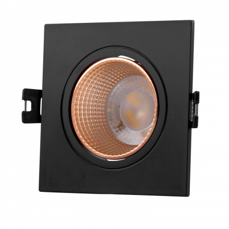 DK3071-BBR Встраиваемый светильник, IP 20, 10 Вт, GU5.3, LED, черный/бронзовый, пластик