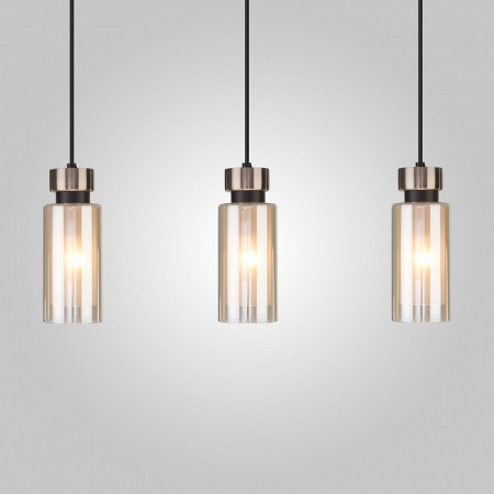 Подвесной светильник с плафонами 50115/3 черный Eurosvet Amado