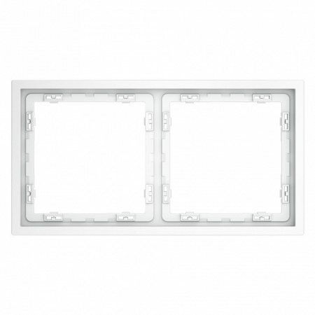 Рамка пластиковая VOLTUM S70 на 2 поста, (белый матовый)