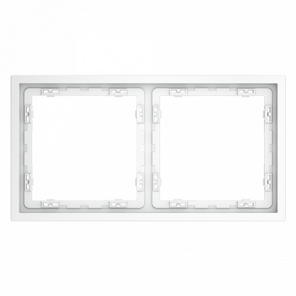 Рамка пластиковая VOLTUM S70 на 2 поста, (белый матовый)