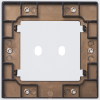 Donel Рамка одиночная на 2 тумблера, тип C/D, белый, серия N96 Collect, DTF12WH