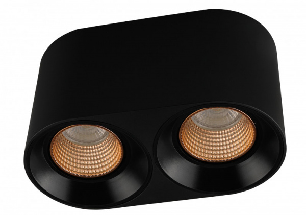 DK3096-BK+BR Светильник накладной IP 20, 10 Вт, GU5.3, LED, черный/бронзовый, пластик