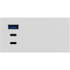 Donel USB зарядное устройство, 100W, Type A + C + C, 4 мод., бел. матовая (90х45мм), DUSB100WWM
