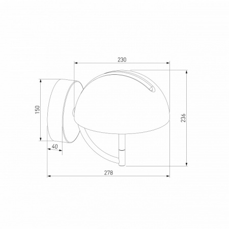 Настенный светодиодный светильник 50083/1 LED золото Eurosvet Emisfero