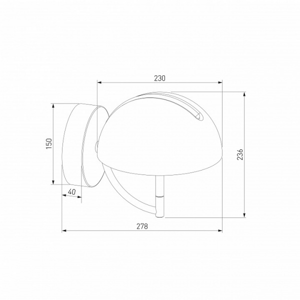 Настенный светодиодный светильник 50083/1 LED золото Eurosvet Emisfero