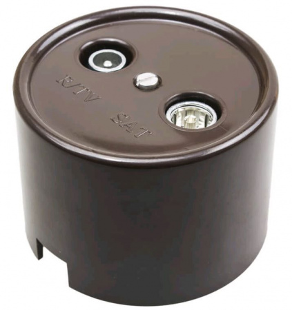 BIRONI Лизетта Пластик Коричневый Розетка ТV/FM