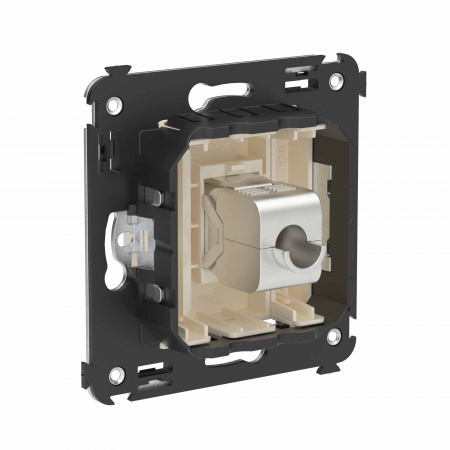 DKC Avanti Компьютерная розетка RJ-45 без шторки в стену, кат.6А одинарная экранированная, Ванильная дымка