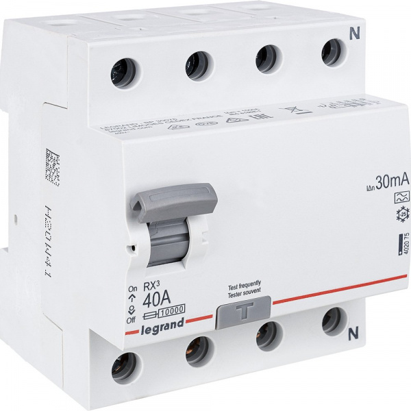 Legrand RX3 УЗО 30мА 40А 4P A