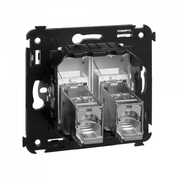 DKC Avanti Закаленная сталь Компьютерная розетка RJ-45 двойная  категория  6 экранированная