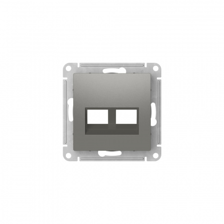 Systeme Electric AtlasDesign Сталь Накладка двойная для информационных функций типа Keystone