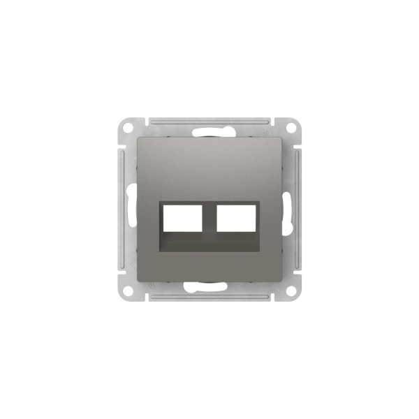 Systeme Electric AtlasDesign Сталь Накладка двойная для информационных функций типа Keystone