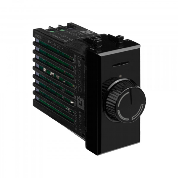 DKC Avanti Черный квадрат Диммер поворотный 16A 1 модуль