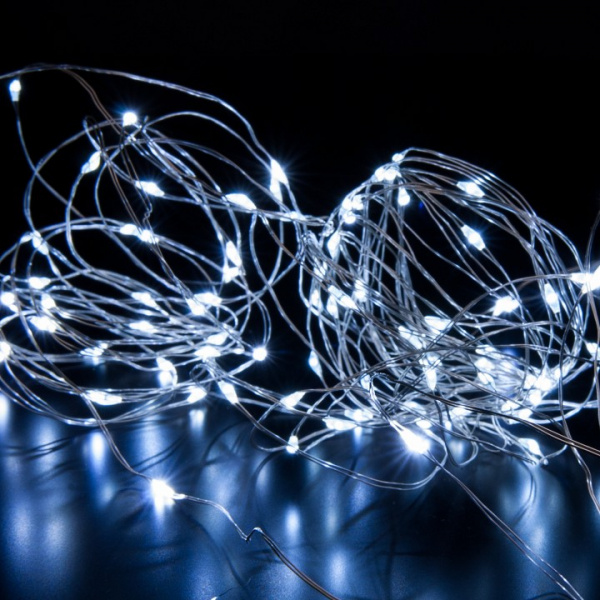 Гирлянда нить 'Роса' белый 10м IP20 400-008 белый Eurosvet Роса