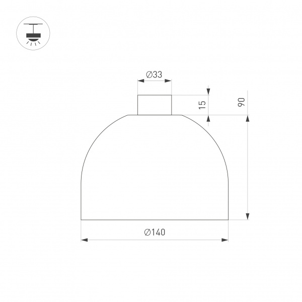 Светильник ART-INBELT-BOWL-R140-8W Day4000-MIX (BK, 95 deg, 48V, DALI) (Arlight, IP20 Металл, 3 года)