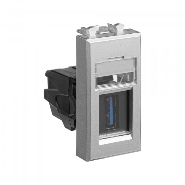 DKC Avanti Закаленная сталь Розетка тип А-А USB 3.0 1 модуль