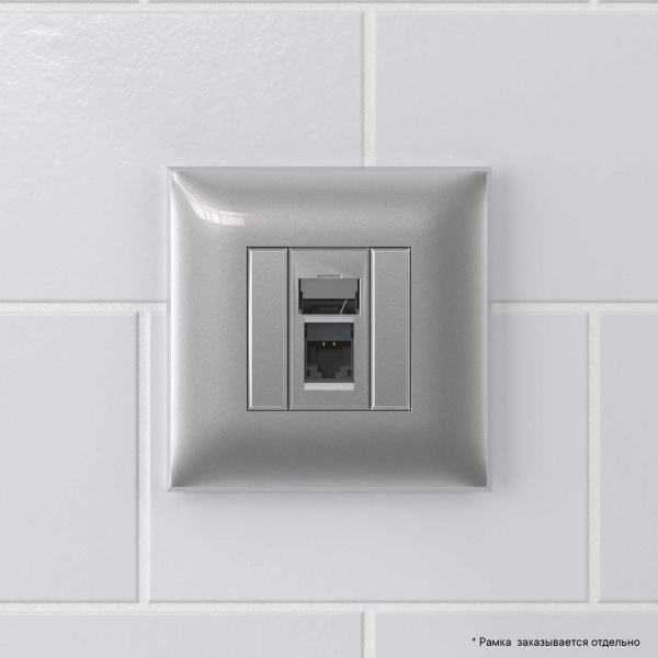 DKC Avanti Закаленная сталь Компьютерная розетка RJ-45 один  категория  6А