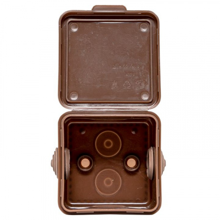 EKF PROxima Коробка распаячная КМР-030-036 пылевлагозащитная, 4 мембранных ввода (65х65х50) тёмное дерево